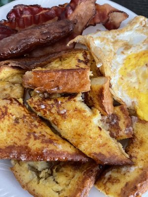 The Colonial Special with French Toast, 2 eggs, sausage and bacon