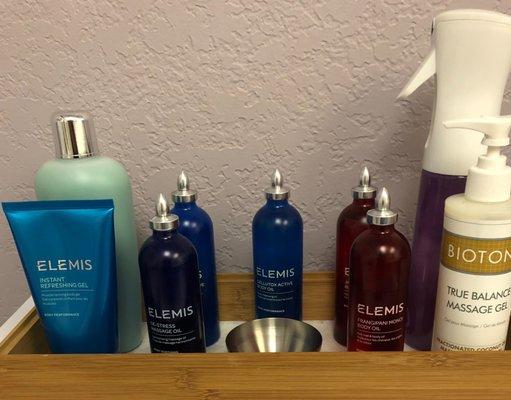 ELEMIS essential oil blends used in my Intuitive Massage.