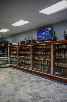 Wall-case Displays of Bongs and Rigs