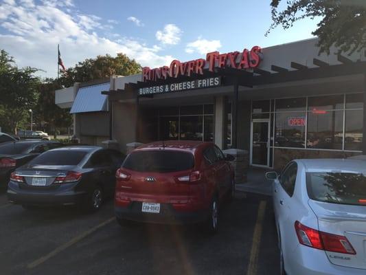 The front of a busy restaurant.