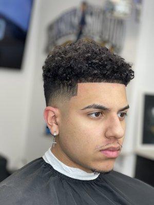 Side view of low fade