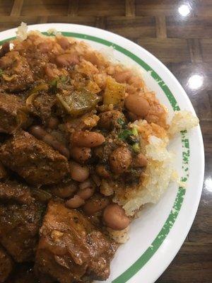 Concon, red beans, pork stew