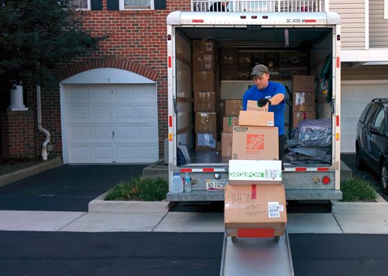 Unloading a truck