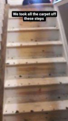 This is the before of a recent flight of stairs we did