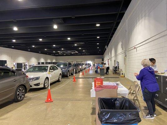 COVID-19 Drive Thru Vaccinations. Volunteers working hard!