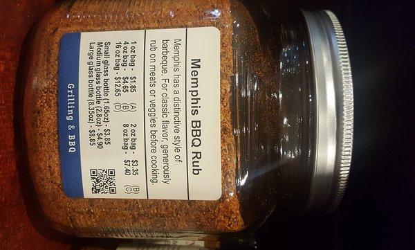 Their very delicious Memphis BBQ Rub! Also gives you an idea on prices.