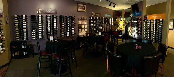 Walls of amazing wines for sale - from all over the country!