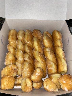 Delicious Twists and donut holes.