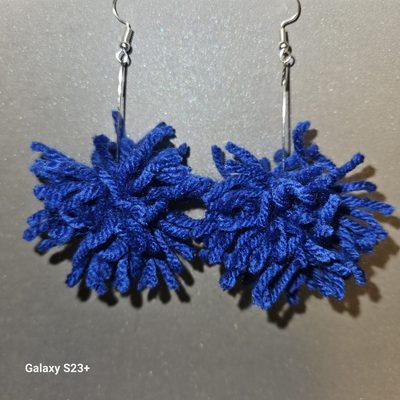 BLUE YARN EARRINGS *SEE PRICING ON WEBSITE: www.gegesgemlifellc.com