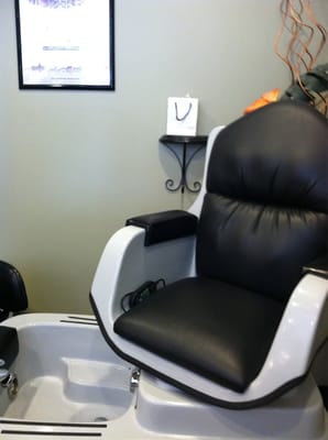 One of the pedicure chairs