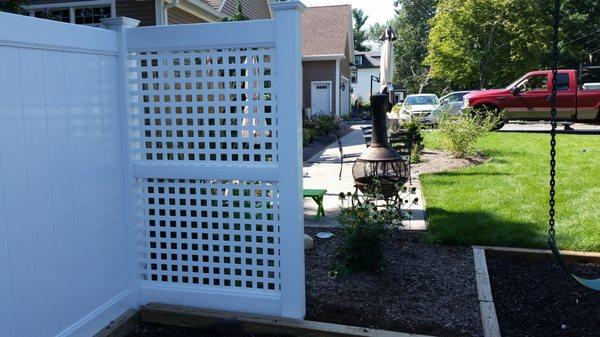 Custom Vinyl Lattice work