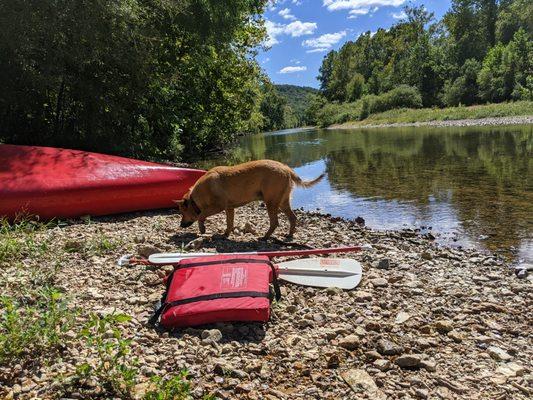 Example of the canoeing.  Beautiful scenery