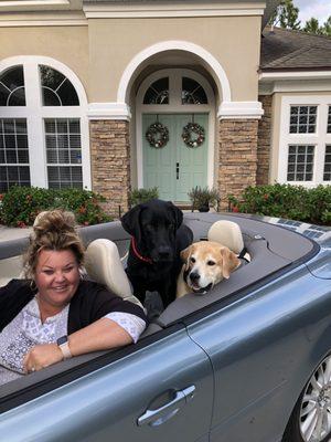 Mama and the boys like the new ride....