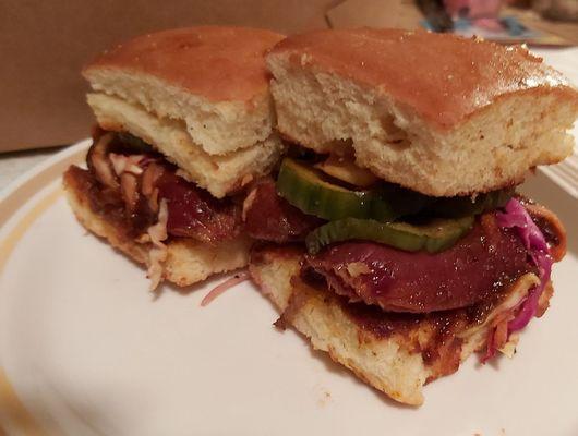 Smoked Hotlink sliders