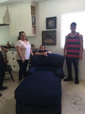 Team Vargas with the restored furniture!