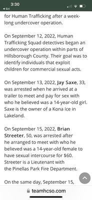 Hillsboro county report human trafficking, Jay Saxe, Kona, ice, Lakeland