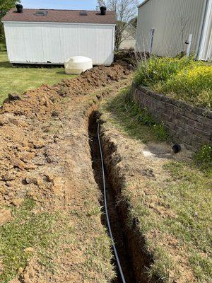 Excavation for water main