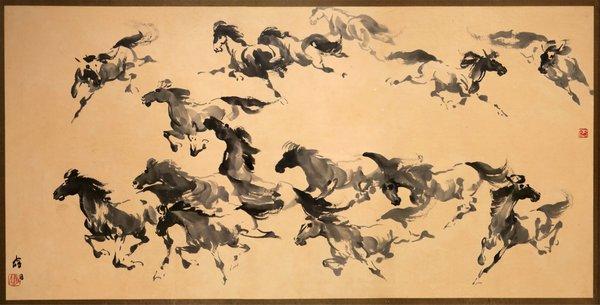 General Yeh-Tsui Pai; Wild Horse; no date; watercolor on paper