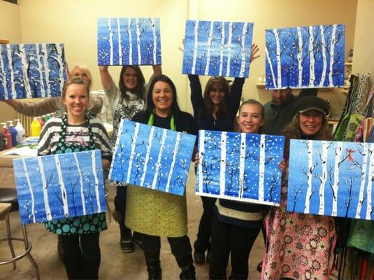 Girls night at Splatz. We had a blast. Who knew we could paint?