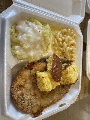 Chicken Fried Steak, Mashed Potatoes, Mac N Cheese!