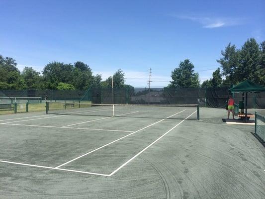 The clay tennis court