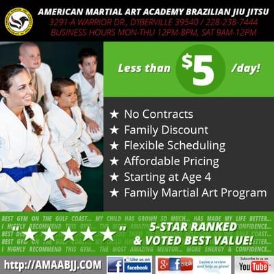 We are a Family Martial Art Academy Specializing in Children, Family, and Adult Programs Offering Brazilian Jiu-Jitsu, Judo, ...