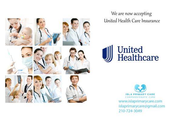 "Exciting news! Isla Primary Care now accepts United Healthcare insurance, making quality healthcare even more accessible to our community!"