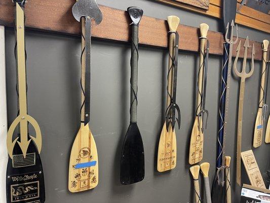 Paddles! Typically used for military awards and in "Hail and Farewells" as  gifts