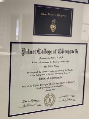 Doctor of Chiropractic Palmer College