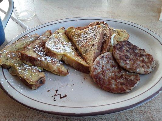 My French toast w sausage patties