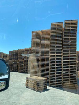 So many pallets!!!