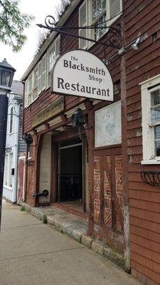 Historic building in Rockport close to T-Wharf