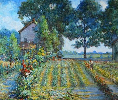 Karl Kappes, "Kappes's Garden", 1936, oil on canvas, Gift of Mr. Kappes, 10177