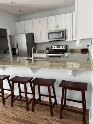 Kitchen is sparkling clean