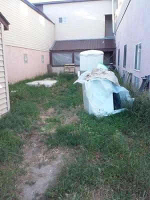 Discarded mattresses and appliances