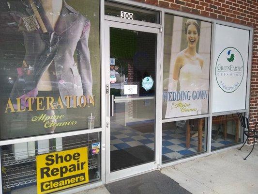 Alterations, shoe repair, specialty cleaning (wedding dress, leather, etc.), and GreenEarth cleaning: we do it all!