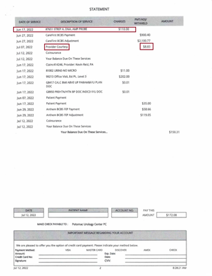 Cost of infection blood testing five times cost of infecting the patient.  patient still pays.