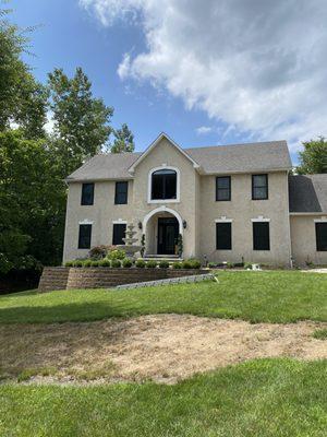 Full house of Black exterior windows and Doors installed on this house in Lewis Center.