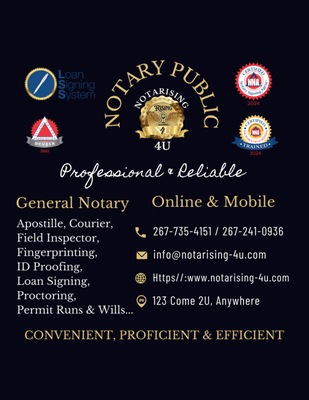 Training Made It Easy For Me To Notarize It 4U.
#notary #mobilenotary #onlinenotary #loansigning