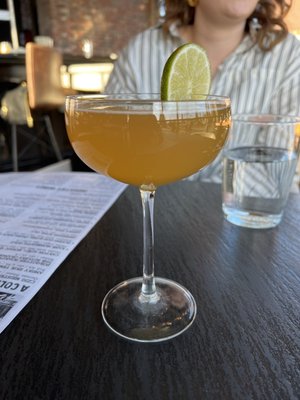 Pony Express: rum, lime, honey syrup, prosecco