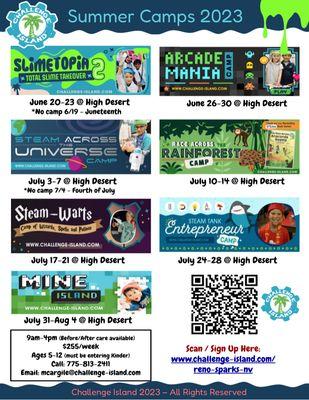 Summer Camps are here! Scan QR code for more information.