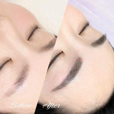 Microbladed eyebrows