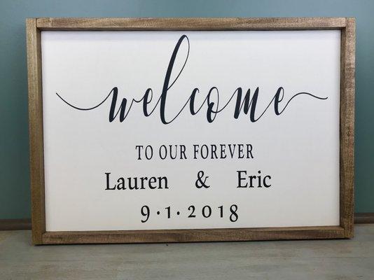 Framed Wood Sign