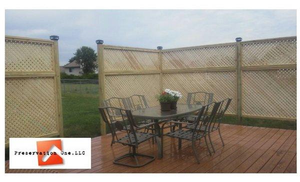 Preservation One offers complete custom fencing and decks. Call Us or visit us at www.preservationone.com for your free estimate.