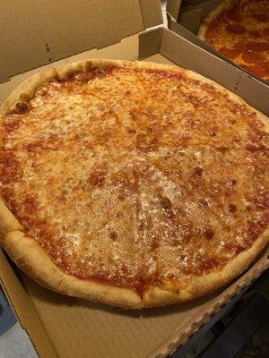 Large plain pizza