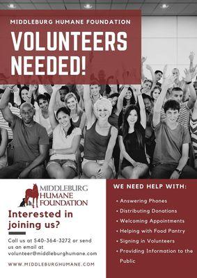 Volunteers needed