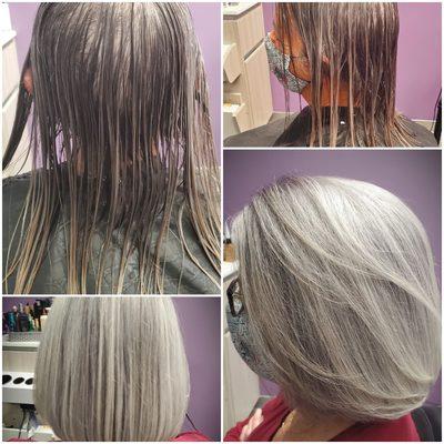 #newclient #champaignstylist #solasalons #tljonessalon #naturalgray #shortandclassy