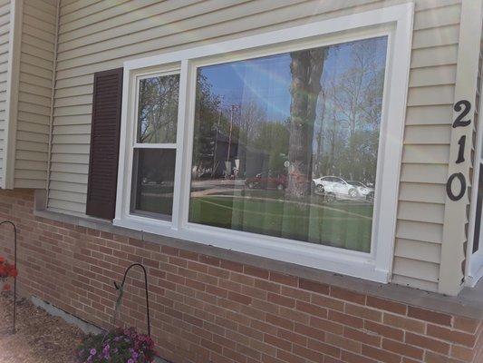 picture window with side double hung.