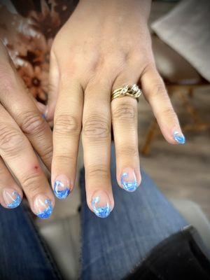 Hand Painted Nail Art...Just a lil' wave!