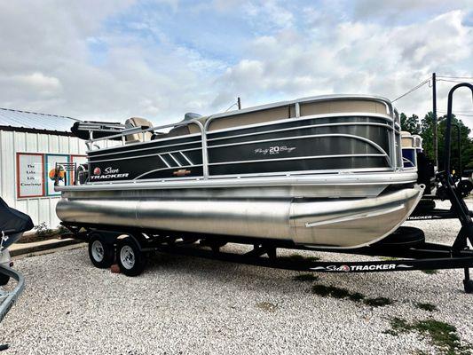 Exterior of our pontoon boat!